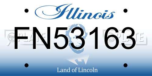 FN53163 Illinois License Plate