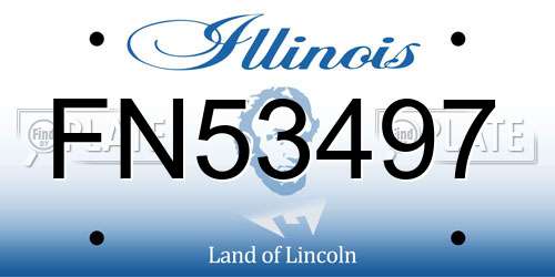 FN53497 Illinois License Plate