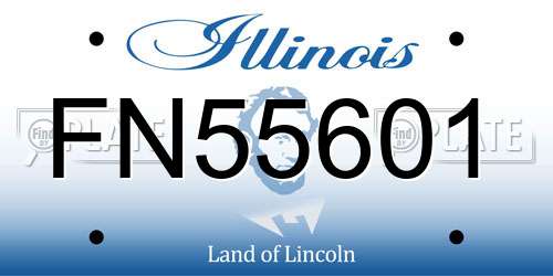 FN55601 Illinois License Plate