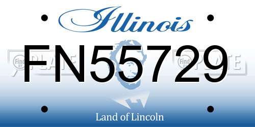 FN55729 Illinois License Plate