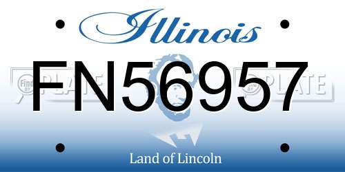 FN56957 Illinois License Plate