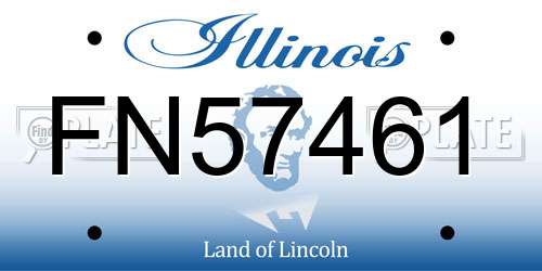 FN57461 Illinois License Plate