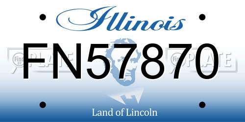 FN57870 Illinois License Plate