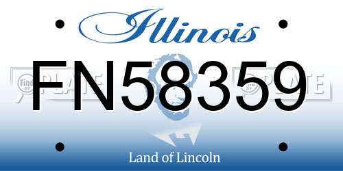 FN58359 Illinois License Plate