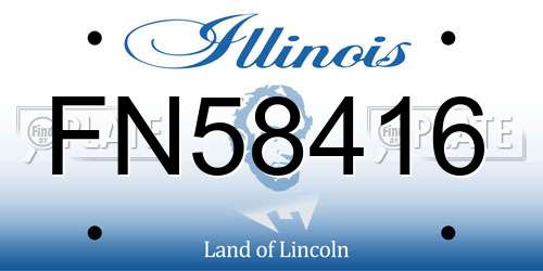 FN58416 Illinois License Plate