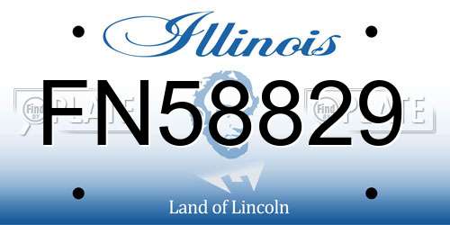 FN58829 Illinois License Plate