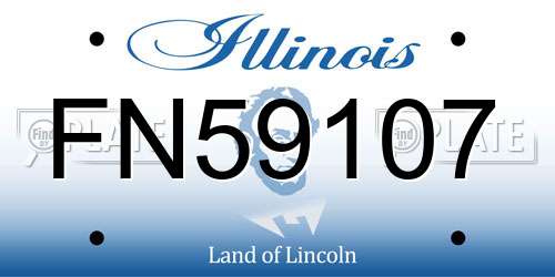 FN59107 Illinois License Plate