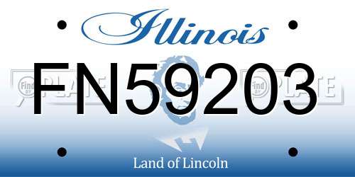 FN59203 Illinois License Plate