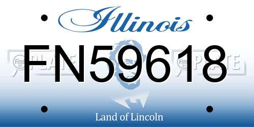 FN59618 Illinois License Plate