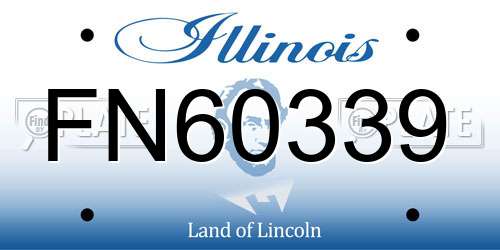FN60339 Illinois License Plate