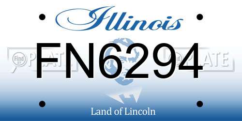 FN6294 Illinois License Plate