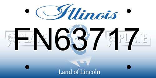 FN63717 Illinois License Plate
