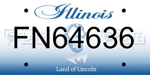 FN64636 Illinois License Plate