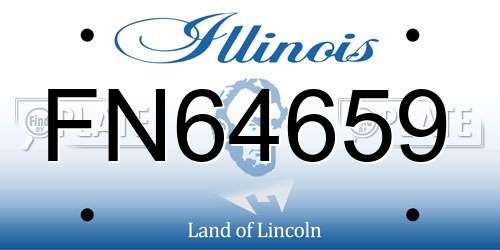 FN64659 Illinois License Plate