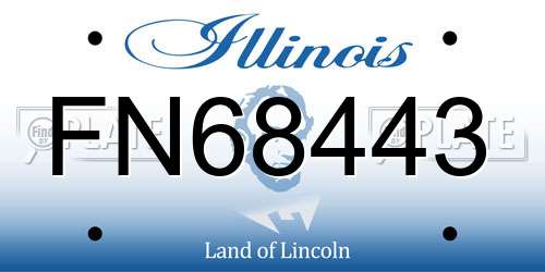FN68443 Illinois License Plate