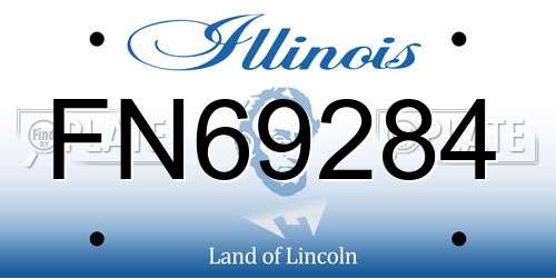 FN69284 Illinois License Plate