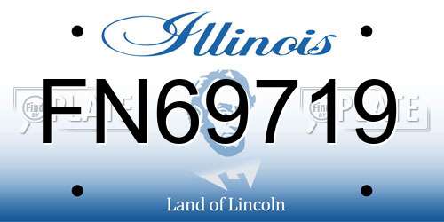 FN69719 Illinois License Plate