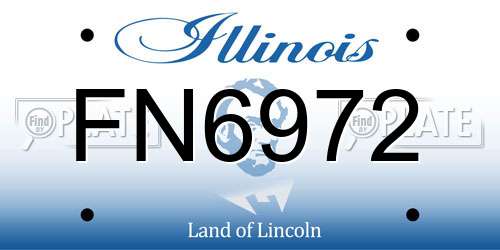 FN6972 Illinois License Plate