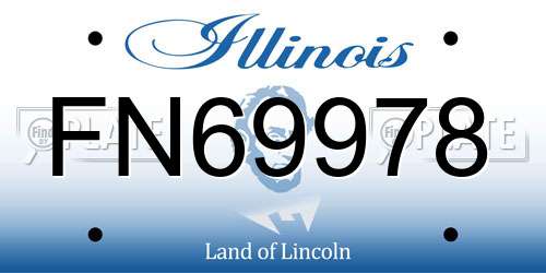 FN69978 Illinois License Plate