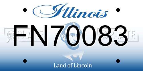 FN70083 Illinois License Plate