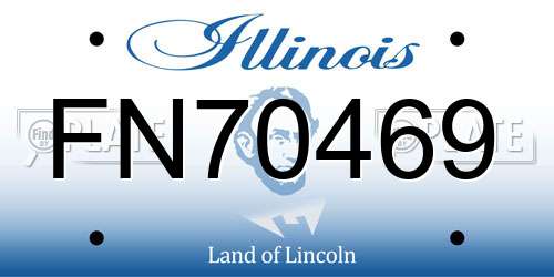 FN70469 Illinois License Plate