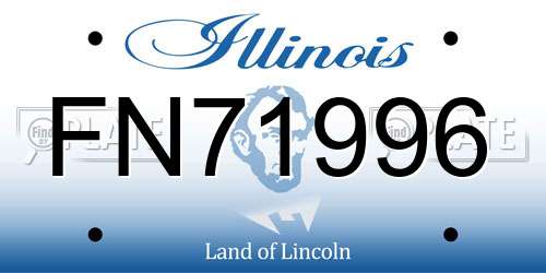 FN71996 Illinois License Plate