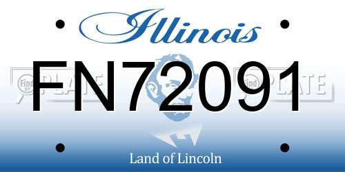 FN72091 Illinois License Plate