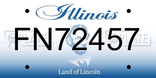 FN72457 Illinois License Plate