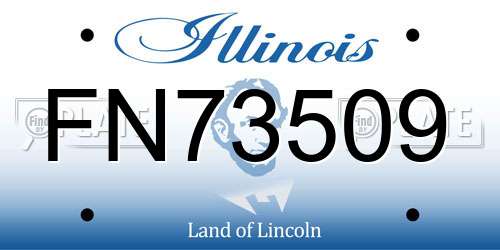 FN73509 Illinois License Plate