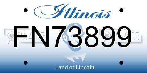 FN73899 Illinois License Plate