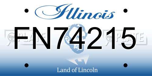 FN74215 Illinois License Plate