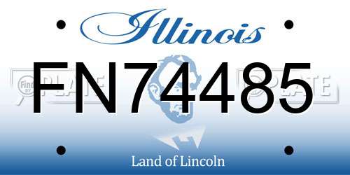 FN74485 Illinois License Plate