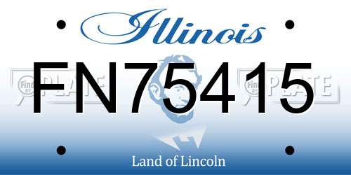 FN75415 Illinois License Plate