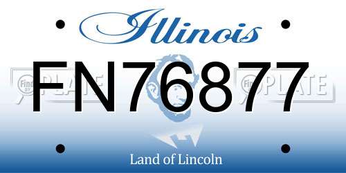 FN76877 Illinois License Plate