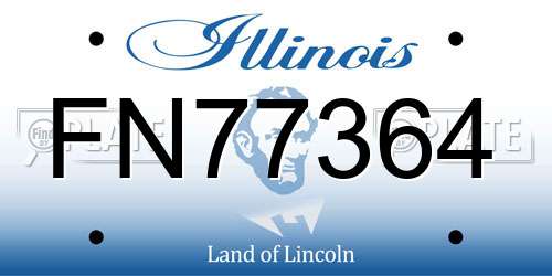 FN77364 Illinois License Plate