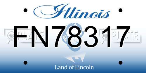 FN78317 Illinois License Plate