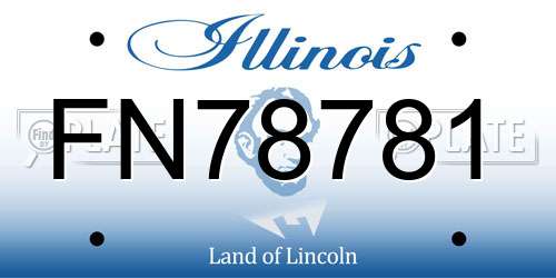 FN78781 Illinois License Plate