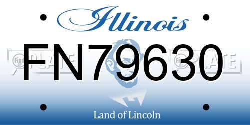 FN79630 Illinois License Plate