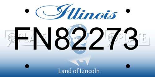 FN82273 Illinois License Plate