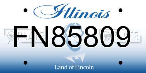 FN85809 Illinois License Plate