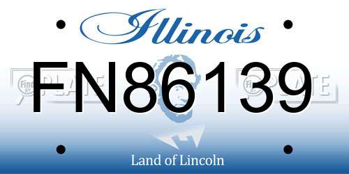 FN86139 Illinois License Plate