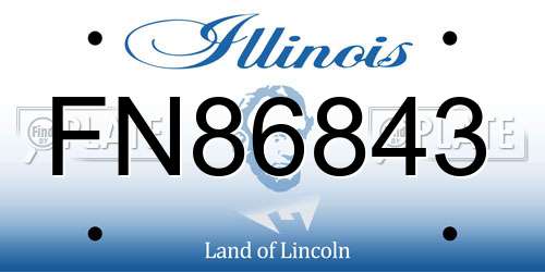 FN86843 Illinois License Plate