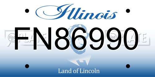 FN86990 Illinois License Plate