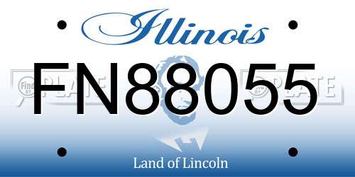 FN88055 Illinois License Plate