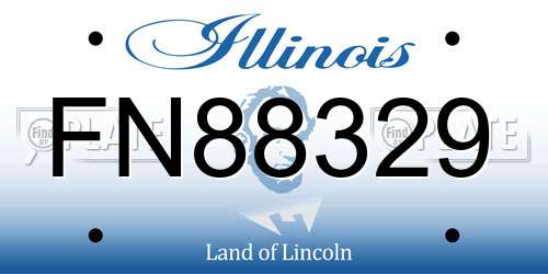 FN88329 Illinois License Plate