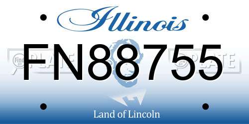 FN88755 Illinois License Plate