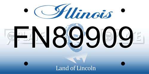 FN89909 Illinois License Plate