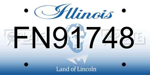 FN91748 Illinois License Plate