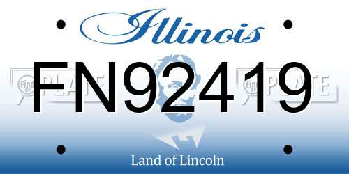 FN92419 Illinois License Plate