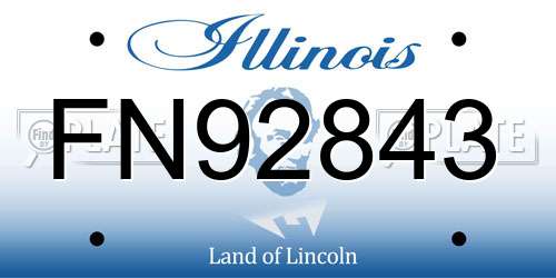FN92843 Illinois License Plate